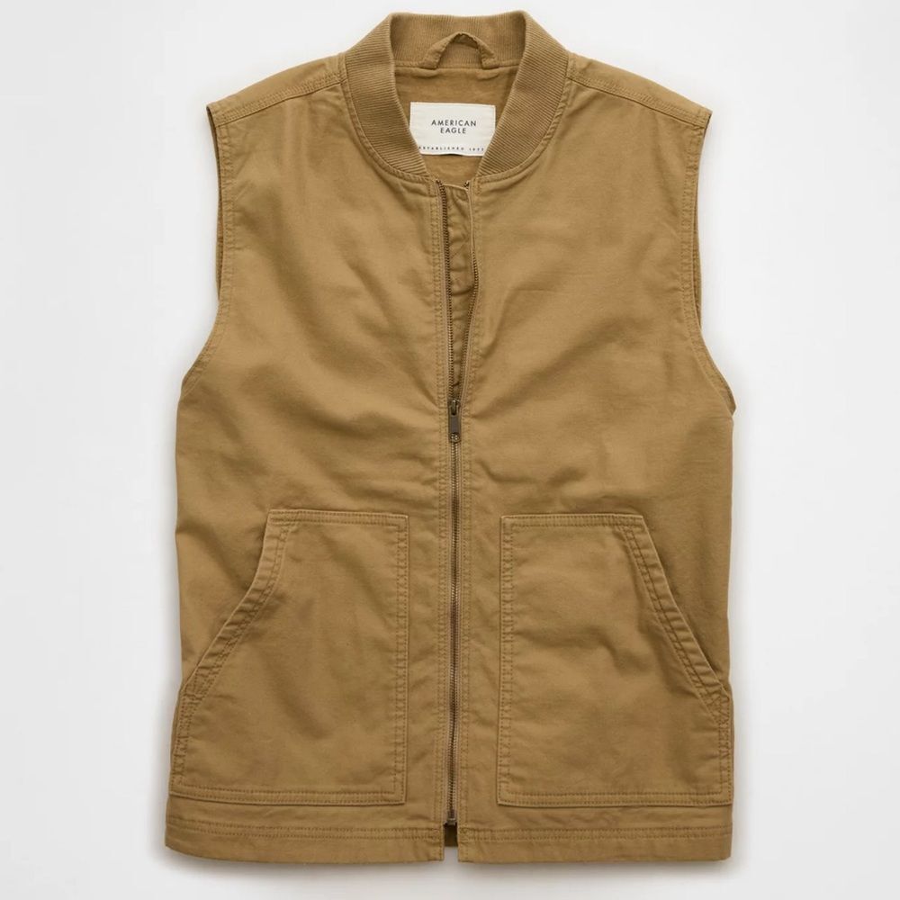 AMERICAN EAGLE AE Workwear Vest Utility Vest Size Medium layering casual preppy